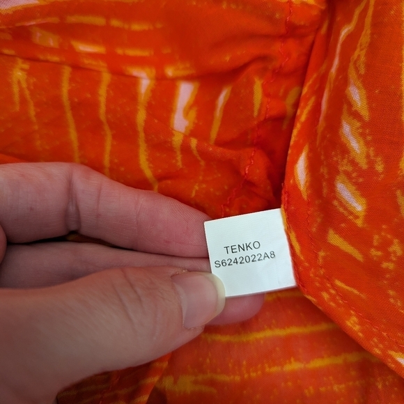 Diane von Furstenberg orange palm tunic top 6 medium - Picture 7 of 10